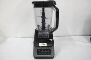 lot 104 image: Ninja - Professional Plus Kitchen Base with Auto-iQ & 72 oz Pitcher - BlackStainless Steel