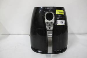 lot 108 image: CHEFMAN - 2.5L Digital Air Fryer - BlackStainless Steel