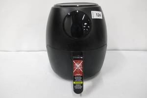 lot 124 image: CHEFMAN - TurboFry 3.7qt Digital Air Fryer, Touch Screen Control, Black - Black