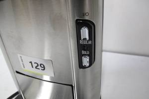 lot 129 image: The Scoop Single-Serve Coffee Maker, Stainless- Hamilton Beach