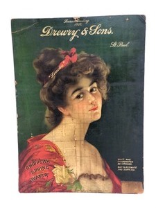 lot 48 image: Antique 1907 DREWRY & SONS Saint Paul Brewery Advertising Sign
