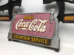 lot 54 image: Original 1930s Cast Iron COCA COLA Advertising Park Bench