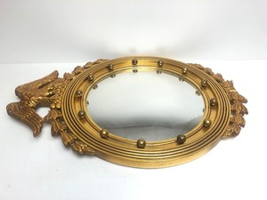 lot 60 image: Vintage Signed HAGEMANN Federal Style Gilt Patriotic American Eagle Mirror