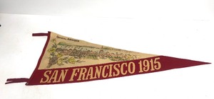 lot 62 image: Nice Large Antique San Francisco 1915 Panama-Pacific Exposition Pennant