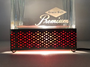 lot 76 image: Awesome Vintage GRAIN BELT Lighted Glass Block Advertising Beer Display Sign
