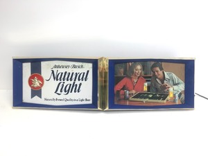 lot 101 image: Working Vintage Anheuser Busch NATURAL LIGHT Lighted Beer Sign