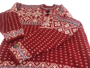 lot 129 image: Excellent Like-New DALE OF NORWAY Lined Wind Stopper Mens Wool Sweater - Size L