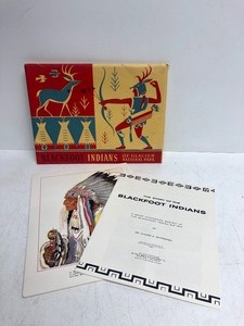 lot 150 image: EXCELLENT Orig Vintage Great Northern Railway Blackfeet Indians of Glacier Print Set
