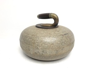 lot 154 image: Excellent Signed Antique Granite Curling Stone