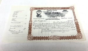 lot 176 image: Matched Pair of Rare Original 1890s THEO HAMM Brewery Hamms Beer Common & Preferred Stock Certificates