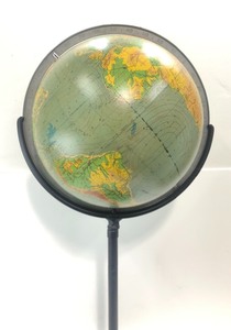 lot 184 image: Fantastic Large 1920s-30s W & A.K. Johnston Steel Globe wCast Iron Base