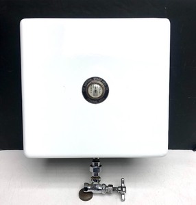 lot 253 image: Excellent Vintage 1930s Porcelain Enamel Industrial School Lavatory Soap Dispenser