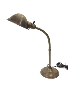 lot 258 image: Nice Antique Brass FAIRIES Gooseneck Desk Lamp