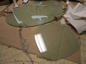 BEVELED GLASS, 28 x 50, 24 x 24, 12 THICK