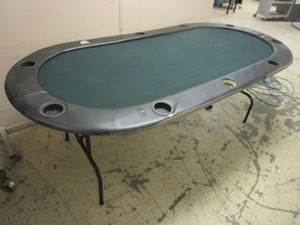 POKER TABLE, WITH COLLAPSIBLE LEGS