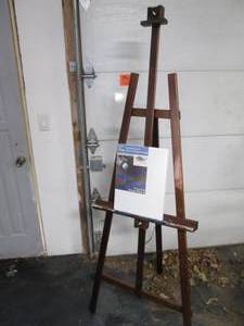 lot 22 image: Large Easel With Canvas In Packagin...
