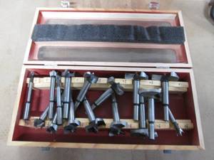 lot 134 image: Box of Forstner Bits...