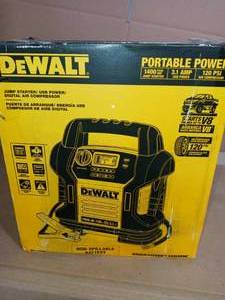 lot 1 image: 1400 Peak Amp Jump Starter with Digital Compressor by Dewalt