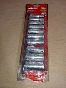 lot 16 image: 38 in. Drive Deep SAE Socket Set (10-Piece) by Husky- open box