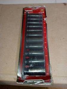 lot 20 image: 12 in. Drive Deep SAE Impact Socket Set (11-Piece) by Husky - open box not used