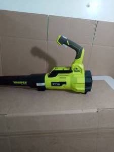 lot 28 image: RYOBI 40-Volt Bare Tool Lithium-Ion Brushless Cordless  Leaf Blower GEN4 (Tool-Only)- used