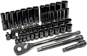 lot 25 image: 38 in. Drive 100-Position Universal SAE and Metric Mechanics Tool Set (60-Piece) by Husky- open box not used