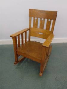 Mission Style Wooden Rocking Chair