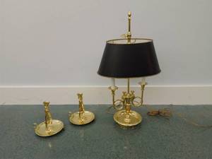 Set of Three Baldwin Brass Lamps