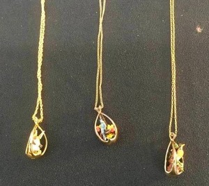Five Necklaces with Bird Pendants