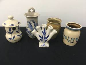 Five Pieces of Salt Glazed Pottery