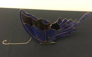 Blue Stained Glass Butterfly