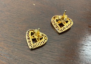 Ruby Heart Earrings