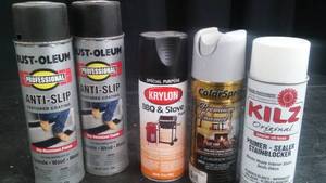 lot 120 image: 5 CANS OF SPRAY PAINT.