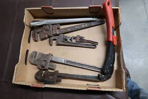 lot 179 image: PIPE WRENCHES