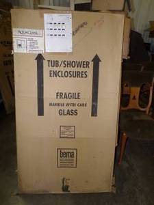 lot 26 image: Glass Tub Doors 54 x 56