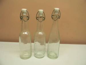 lot 15 image: 3 - Vintage Bottles W Ceramic Flip Caps - NICE - SEE PICTURES