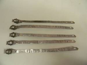 lot 22 image: VINTAGE - 5 - 1930s MINNESOTA DEER  HUNTING TAGS - AWESOME COLLECTION RARE - SEE PICTURES