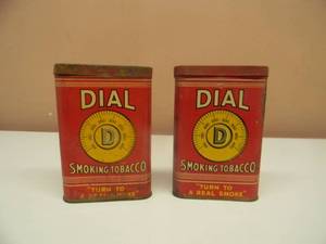 lot 53 image: VINTAGE DIAL TOBACCO POCKET TINS - BROWN & WILLIAMSON TOBACCO CORP. LOUISVILLE, KENTUCKY - SEE PICTURES