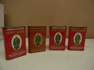 lot 55 image: VINTAGE PRINCE ALBERT POCKET TOBACCO TINS - R.J. REYNOLDS TOBACCO CO. WINSTON-SALEM N.C. U.S.A. - SEE PICTURES