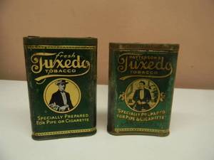 lot 56 image: VINTAGE TUXEDO POCKET TOBACCO TINS - VERY COOL SET - SEE PICTURES