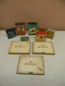 lot 61 image: 9 - VINTAGE TOBACCO TINS COLLECTION - NICE COLLECTION - SEE PICTURES