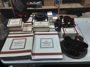 lot 29 image: Large Lot Of Avon Red Glassware
