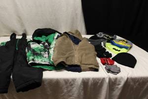 lot 42 image: size 2T snowsuit, coat, hat and mit...