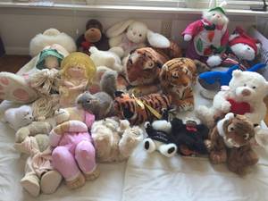 Large Lot of Plush Animals