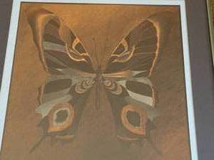 Metallic Butterfly Framed Art