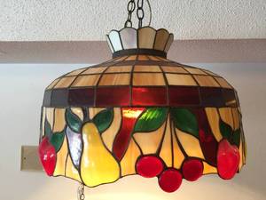 Hanging Stained Glass Lamp