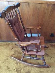 Wooden Rocking Chair w Cushion