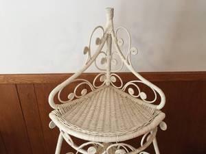 Vintage Three Shelf Wicker Piece