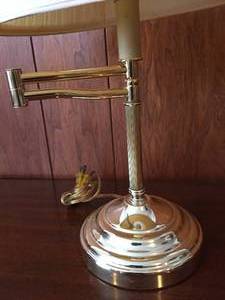 Brass Desk Lamp With Adjustable Arm
