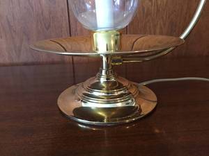 Electric Brass Lantern with Glass Globe